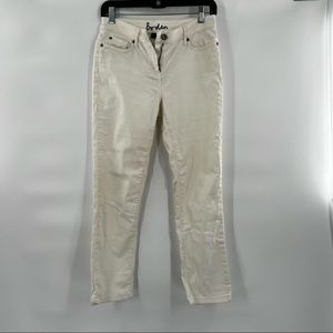 Boden white jeans straight leg size 8